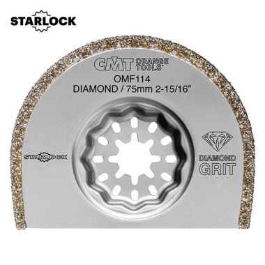 Сегментное пильное полотно 75 мм с алмазным напылением STARLOCK CMT OMF114-X1 ― CMT
