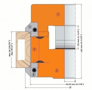 Комплект 2 ножей HM 20x20x2 R2/45гр. для 694.005 CMT 695.005.B2 ― CMT