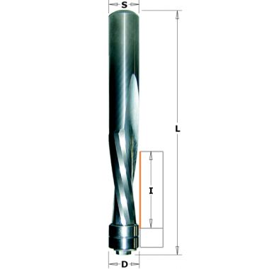 Фреза из твёрдого сплава спиральная нижний рез 10x32x80 Z=3 S=10 RH CMT 194.100.11 ― CMT