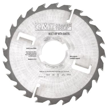 Пильный диск для толстого пропила с подрезными ножами 300x30x4,0/2,8 18° 10° ATB Z=24+4 CMT 277.024.12M ― CMT