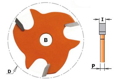 Сменный режущий пазовый диск для фрез D=47,6 I=4,0 B=8,0 CMT 822.340.11 ― CMT