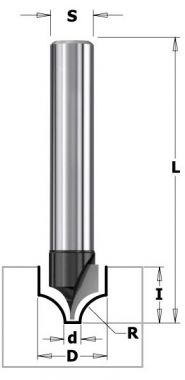 Фреза концевая CMT-contractor для декорирования S=8 D=10x10 CMT K965-100 ― CMT