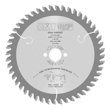 Пильный диск для искусственного камня 160x2.2/1.6x20 Z48 MTCG CMT 223.048.06H ― CMT