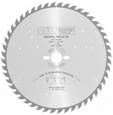 Пильный диск универсальный 300x30x3,2/2,2 15° 10° ATB Z=48 для продольного и поперечного пиления CMT 285.048.12M ― CMT