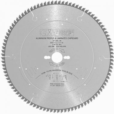 Пильный диск по цветным металлами и ламинированным панелям 305x30x3,2/2,5 -6° TCG Z=96 CMT 297.096.13M ― CMT