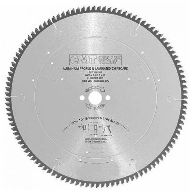 Пильный диск по цветным металлами и ламинированным панелям 450x32x3,8/3,2 -6° TCG Z=108 CMT 297.108.18P ― CMT