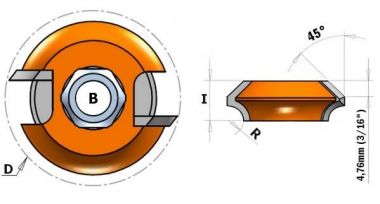 Диск пазовый для концевой фрезы D=38,0 I=12,7 B=8,0 CMT 822.030.11 ― CMT