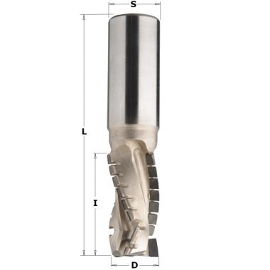 Фреза алмазная обгонная 22x25x50 d=22 I=50 L=112 Z=3 RH CMT 143.224.61 ― CMT