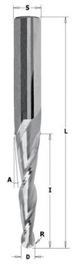 Фреза спиральная конусная для 3D фрезерования L=120 R=1,0 Z=3 S=12 RH CMT 152.120.208 ― CMT