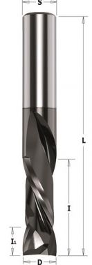 Фреза спиральная монолитная с покрытием DLCP 12x42x90 Z=2+2 S=12 RH CMT 190.120.41 ― CMT