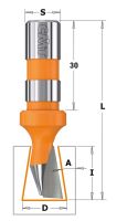 Фреза ласточкин хвост 9гр. Z1 D=14x18 S=12x30 RH CMT 522.140.11