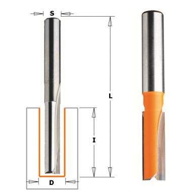 Фреза концевая пазовая D=11,1 I=31,7 S=1/2" L=82,5 CMT 812.611.11 ― CMT