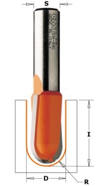 Фреза концевая с радиусным торцом D=15,80 I=31,7 S=1/2" R=7,90 CMT 814.660.11 ― CMT