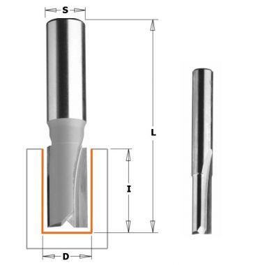 Фреза концевая пазовая D=18,0 I=20,0 S=8,0 L=52,0 CMT 911.1820 ― CMT