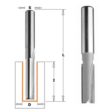 Фреза концевая пазовая D=6,0 I=25,0 S=8,0 L=60,0 CMT 912.0625 ― CMT