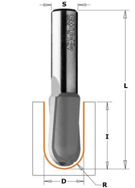 Фреза концевая с радиусным торцом D=6,0 I=14,0 S=8,0 R=3,00 CMT 914.0613 ― CMT