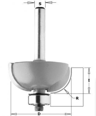 Фреза концевая галтельная D=31,7 I=12,7 S=8,0 R=9,50 CMT 937.0913 ― CMT