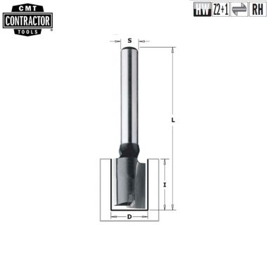 Фреза концевая contractor пазовая Z2+1 S=8x50 D=8x40x90 RH CMT K174-082 ― CMT