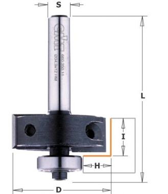 Фреза четвертная (нижн. подш.), смен.ножи HM Z4 S=12 D=56,7x12 CMT S660.570.11 ― CMT