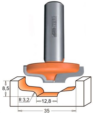 Фреза филеночная S=12 D=35x5,4 CMT S970.504.11 ― CMT