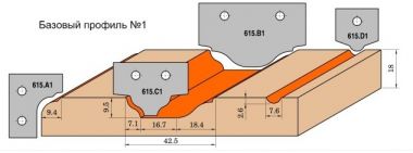 Нож твердосплавный 50x30x2 (профиль B1) CMT 615.B1 ― CMT