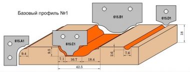 Нож твердосплавный 35x25x2 (профиль C2) CMT 615.C2 ― CMT