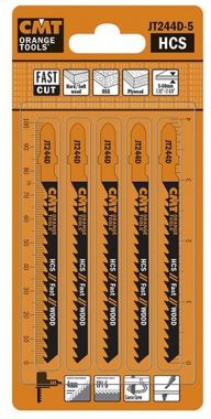 Пилки лобзиковые для криволинейного реза, комплект из 5 штук CMT JT244D-5 ― CMT