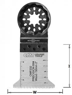 Погружное пильное полотно 45 мм HCS STARLOCK CMT OMF233-X1 ― CMT