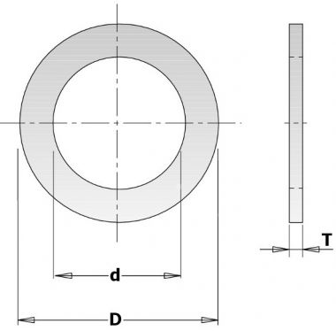 Кольцо переходное 30-25,4x2мм для пилы CMT 299.212.00 ― CMT