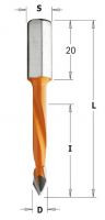 Сверло сквозное 5x30x56 Z=2 S=8x20 RH CMT 367.050.11