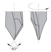 Сверло сквозное 5x30x56 Z=2 S=8x20 RH CMT 367.050.11