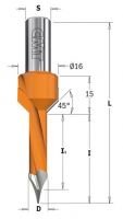 Сверло сквозные с зенкером 8x35x70 Z=2+2 S=10x20 LH CMT 378.082.12