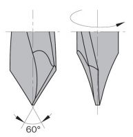 Сверло сквозные с зенкером 8x35x70 Z=2+2 S=10x20 LH CMT 378.082.12