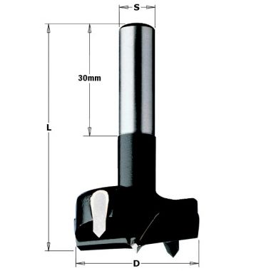 Сверло чашечное HW 20x60 Z=2+2 S=8 RH CMT 392.200.11 ― CMT