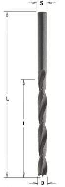 Сверло спиральное 5x52x86 Z=2 S=5 LH CMT 516.050.52 ― CMT